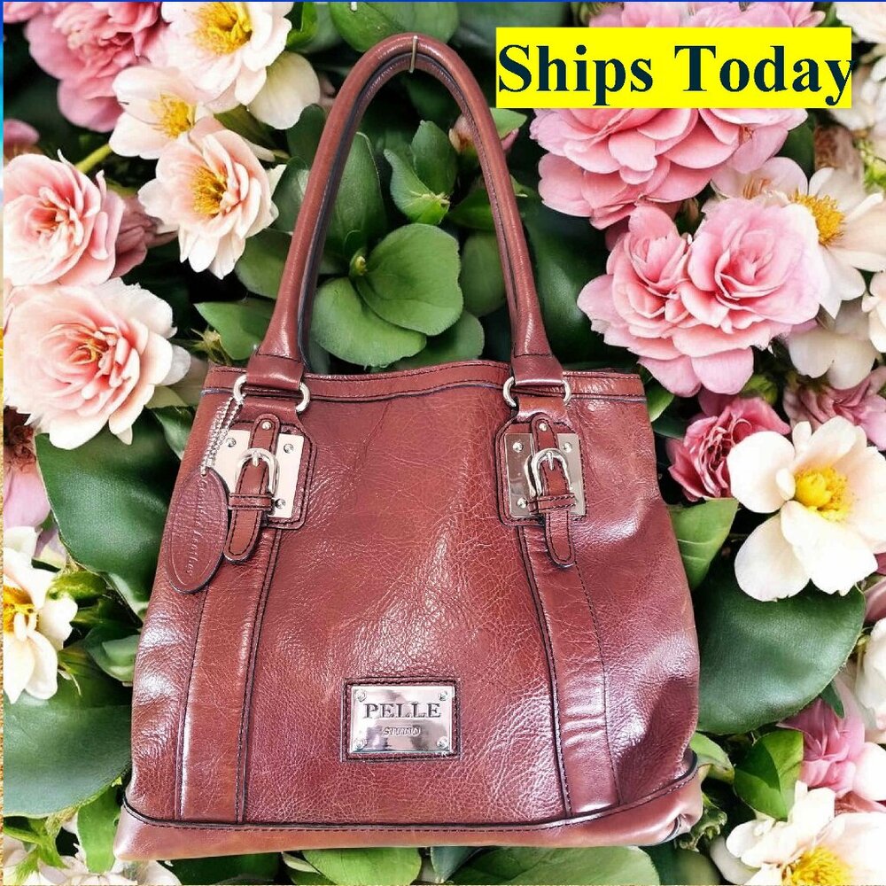 Pella Studio Red Leather Purse Bag 12095